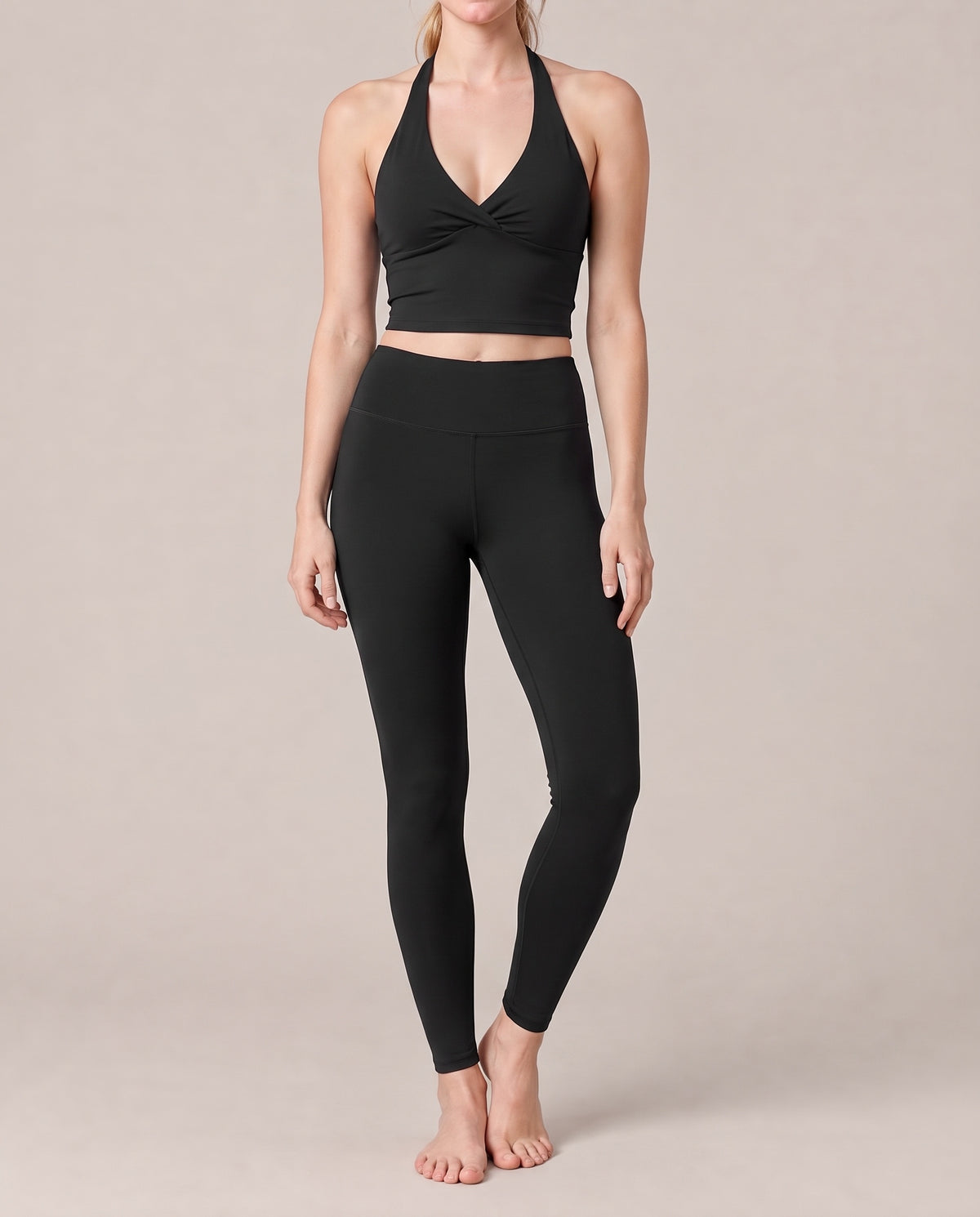 Pilates Legging in black, front view